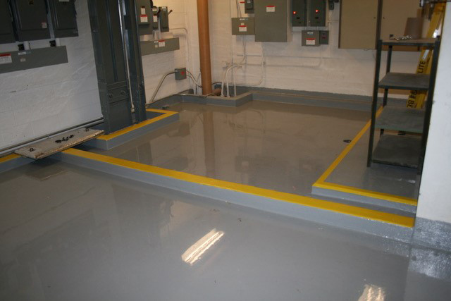 coated factory floor